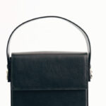 Women's Split Leather Structured Flap Shoulder Bag