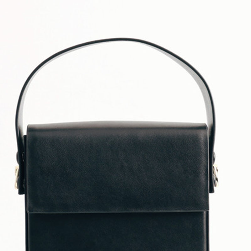 Women's Split Leather Structured Flap Shoulder Bag