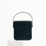 Women's Split Leather Structured Flap Shoulder Bag