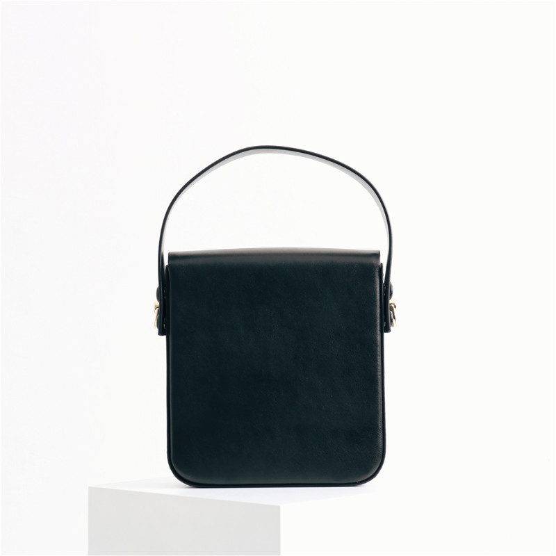 Women's Split Leather Structured Flap Shoulder Bag