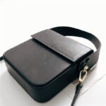 Women's Split Leather Structured Flap Shoulder Bag