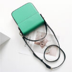 Women's Split Leather Structured Flap Shoulder Bag