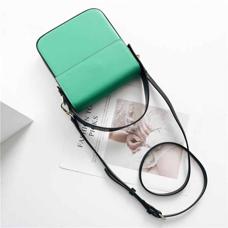 Women's Split Leather Structured Flap Shoulder Bag