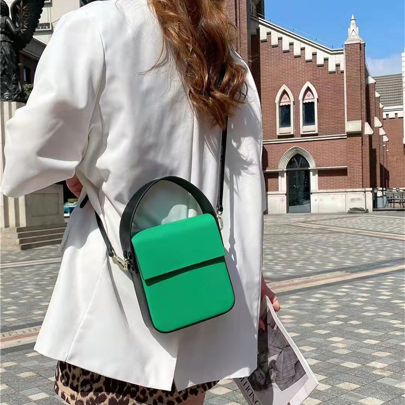 Women's Split Leather Structured Flap Shoulder Bag