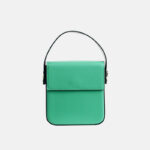Women's Split Leather Structured Flap Shoulder Bag