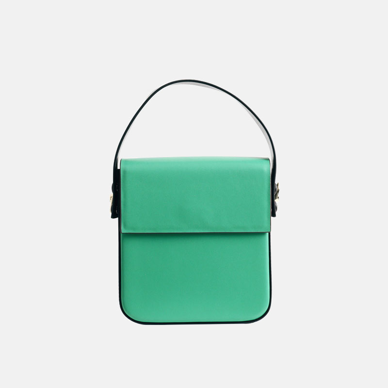 Women's Split Leather Structured Flap Shoulder Bag