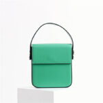 Women's Split Leather Structured Flap Shoulder Bag