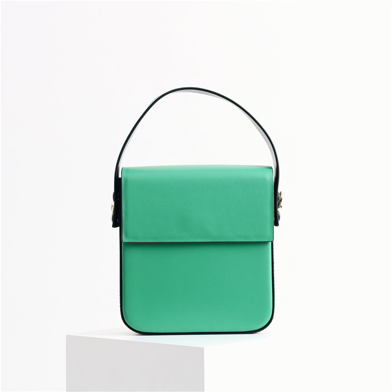 Women's Split Leather Structured Flap Shoulder Bag