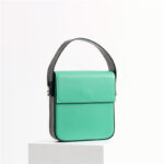 Women's Split Leather Structured Flap Shoulder Bag