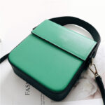 Women's Split Leather Structured Flap Shoulder Bag