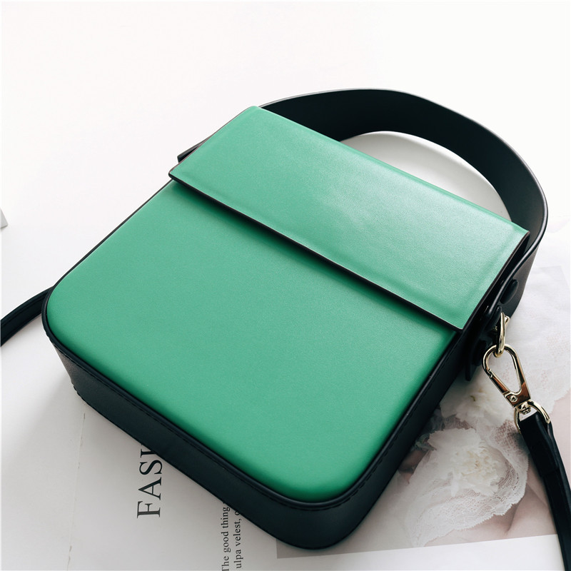 Women's Split Leather Structured Flap Shoulder Bag