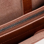 Women's Waxed Leather Structured Tote Shoulder Bag