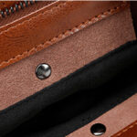 Women's Waxed Leather Structured Tote Shoulder Bag