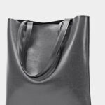 Women's Waxed Leather Structured Tote Shoulder Bag