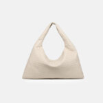 Women's Vegan Leather Woven Top Handle Shoulder Hobo Bag
