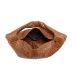 Women's Vegan Leather Woven Top Handle Shoulder Hobo Bag