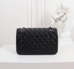 Women's Pebbled Cowhide Leather Quilted Chains Bags - Silver Hardware