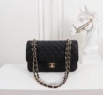 Women's Pebbled Cowhide Leather Quilted Chains Bags - Gold Hardware