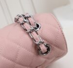 Women's Pebbled Cowhide Leather Quilted Chains Bags - Silver Hardware