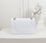 Women's Pebbled Cowhide Leather Quilted Chains Bags - Silver Hardware