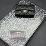 Women's Pebbled Lambskin Quilted Flap Wallets Card Holders