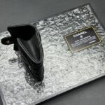 Women's Pebbled Lambskin Quilted Flap Wallets Card Holders