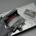 Women's Pebbled Lambskin Quilted Flap Wallets Card Holders