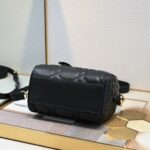 Women's Quilted Cowhide Leather Top Handle Boston Bags 20 - Gold Hardware