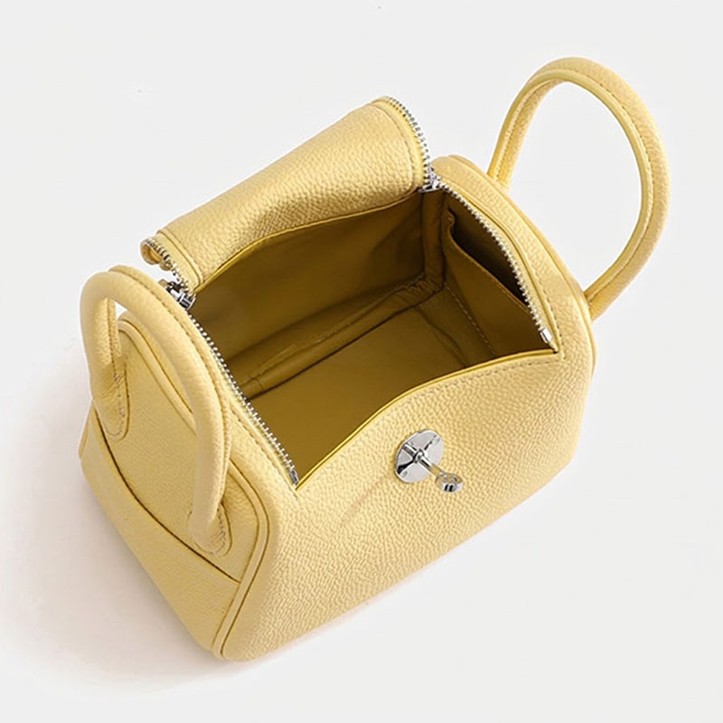 Women's Vegan Leather Pebbled Structured Shoulder Top Handle Bag