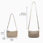 Women's Cowhide Pebbled Zip Shoulder Crossbody Bag