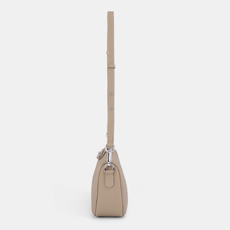 Women's Cowhide Pebbled Zip Shoulder Crossbody Bag