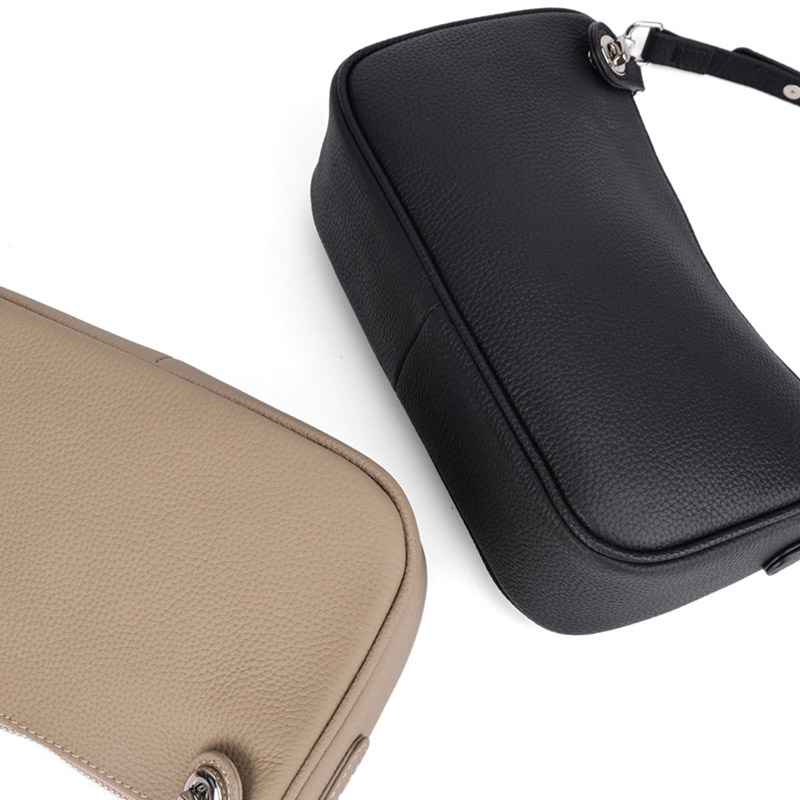 Women's Cowhide Pebbled Zip Shoulder Crossbody Bag