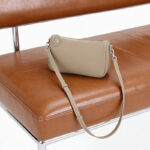 Women's Cowhide Pebbled Zip Shoulder Crossbody Bag