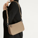 Women's Cowhide Pebbled Zip Shoulder Crossbody Bag