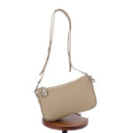 Women's Cowhide Pebbled Zip Shoulder Crossbody Bag