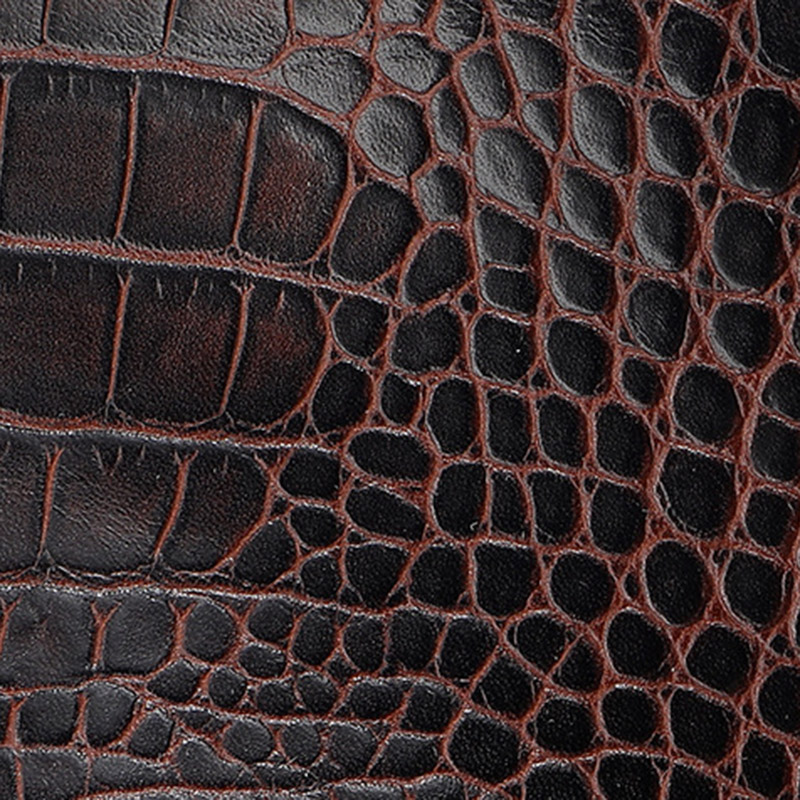Women's Croc Embossed Full-Grain Leather Horizontal Top Handle Bag