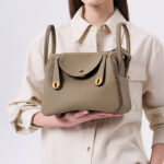 Women's Full-Grain Leather Pebbled Crossbody Shoulder Top Handle Bag