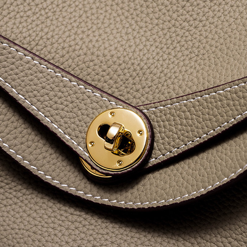 Women's Full-Grain Leather Pebbled Crossbody Shoulder Top Handle Bag