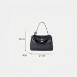 Women's Full-Grain Leather Slouchy Top Handle Shoulder Satchel Bag