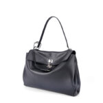 Women's Full-Grain Leather Slouchy Top Handle Shoulder Satchel Bag