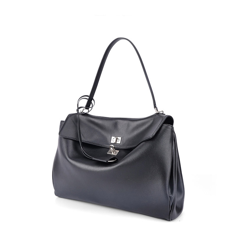 Women's Full-Grain Leather Slouchy Top Handle Shoulder Satchel Bag