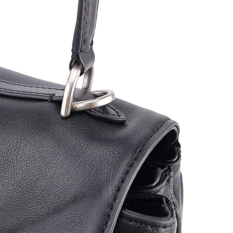 Women's Full-Grain Leather Slouchy Top Handle Shoulder Satchel Bag