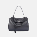 Women's Full-Grain Leather Slouchy Top Handle Shoulder Satchel Bag