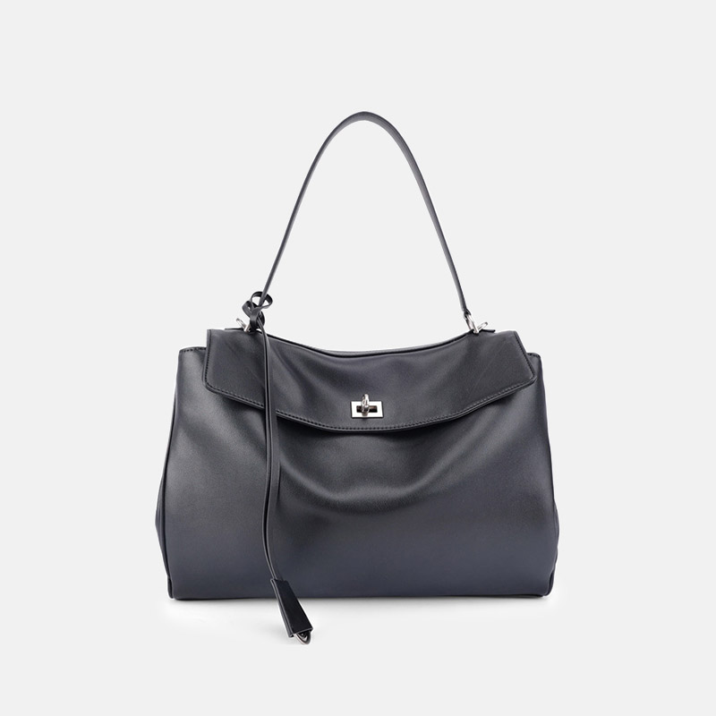 Women's Full-Grain Leather Slouchy Top Handle Shoulder Satchel Bag