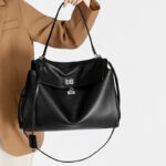 Women's Full-Grain Leather Slouchy Top Handle Shoulder Satchel Bag
