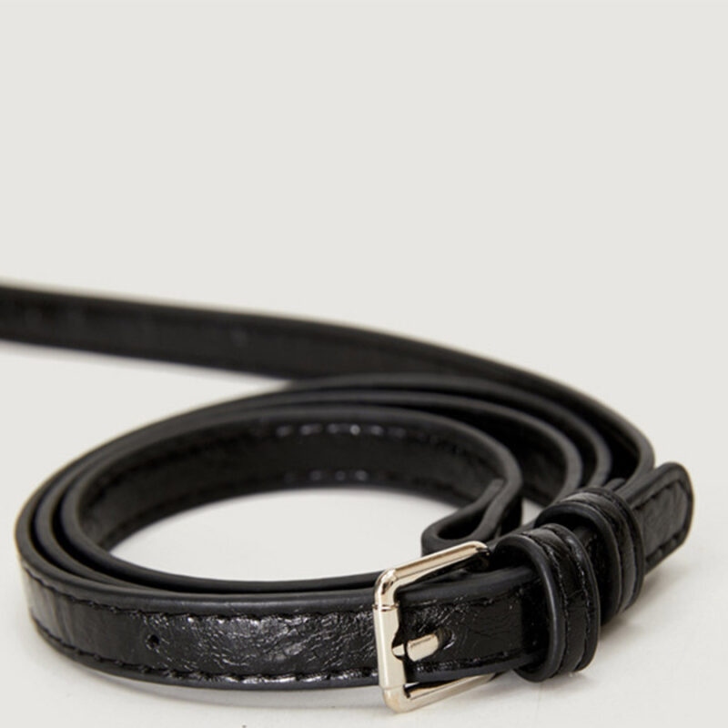 Women's Vegan Leather Structured Chain Crossbody Shoulder Handbag