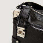 Women's Vegan Leather Structured Chain Crossbody Shoulder Handbag