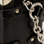 Women's Vegan Leather Structured Chain Crossbody Shoulder Handbag