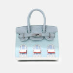 Women's Vegan Leather Croc Print HOUSE Pattern Top Handle Bag