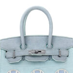 Women's Vegan Leather Croc Print HOUSE Pattern Top Handle Bag